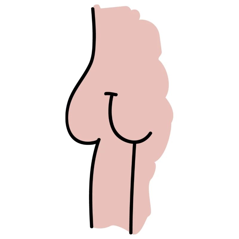 Bare butt illustration gift
