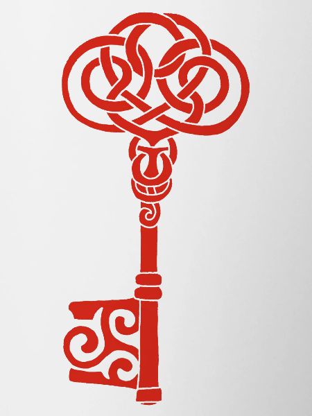 Red Celtic Key