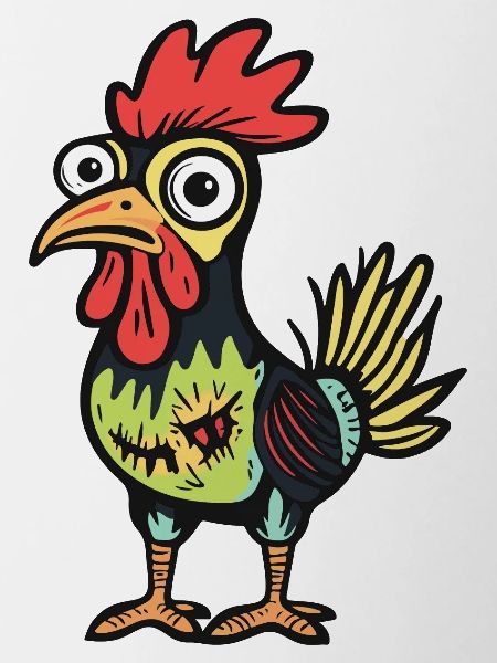 Coq Halloween Bande dessinée