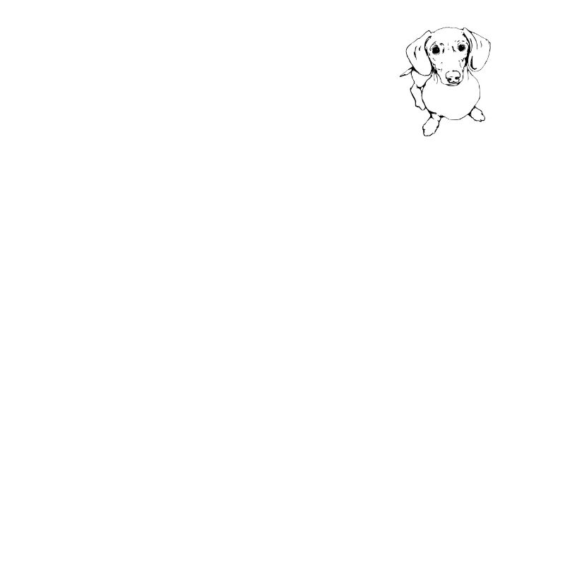 Teckel, Teckel, Teckel, Teckel à poil dur Line Art