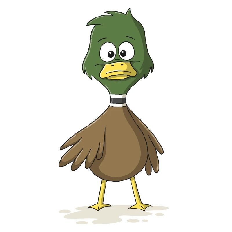 Canard de dessin animé mignon