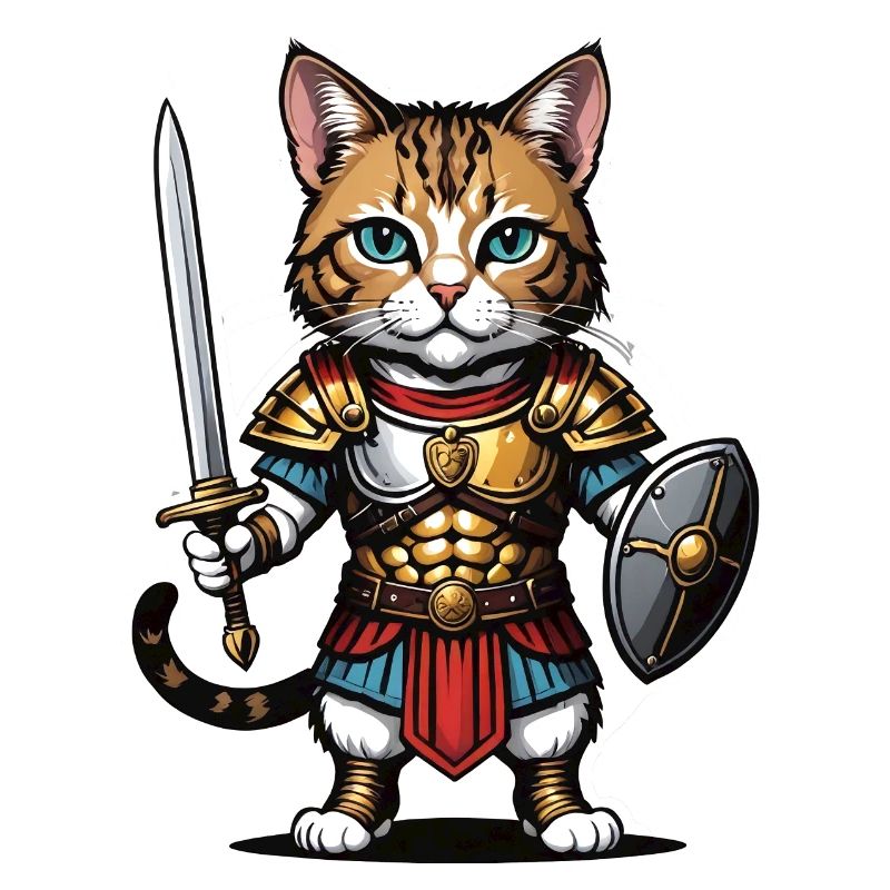 Cat Römischer Krieger Katze Geschenk