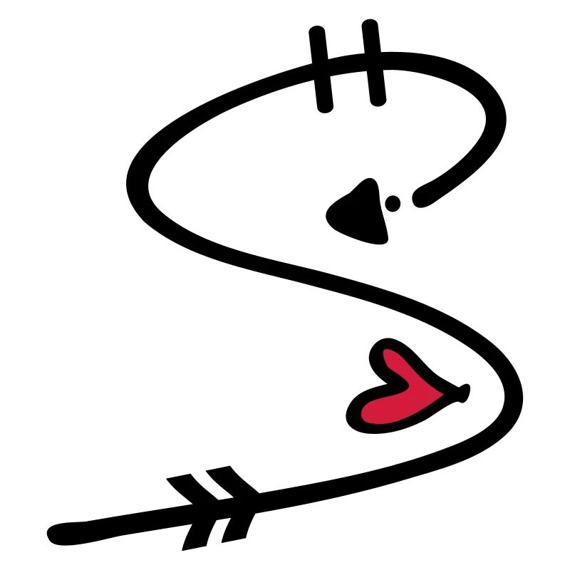 Letter S with arrow heart