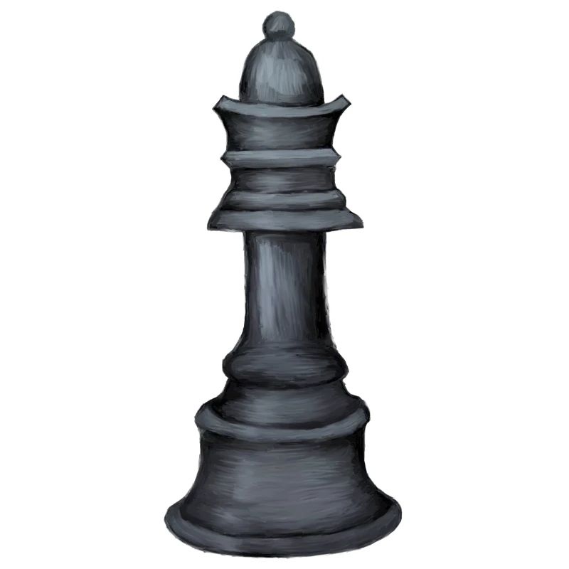 Grayscale Chess Piece Art Print
