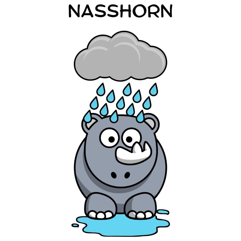Rain Hippo Under Clouds