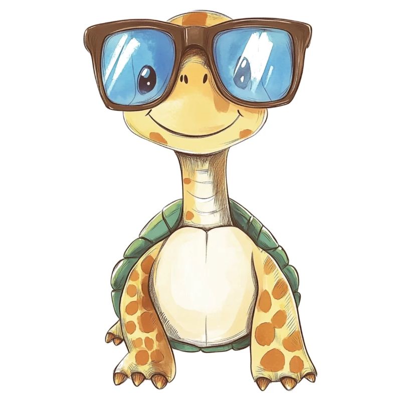 Turtle with sunglasses