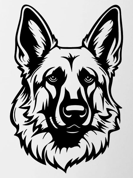 German Shepherd Dog Head
