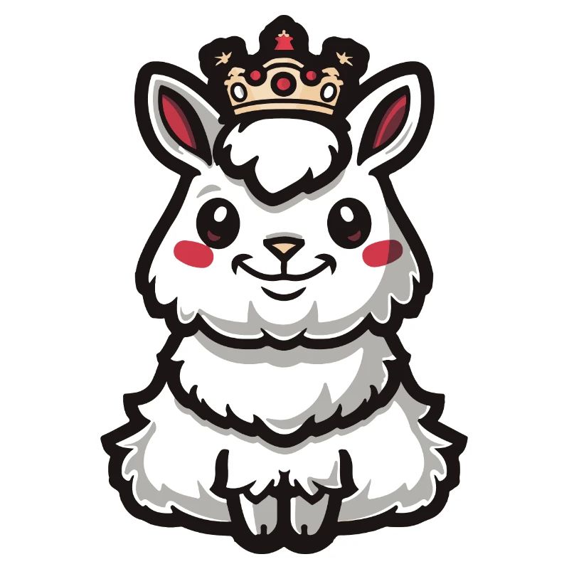 Alpaka Llama Comic Krone