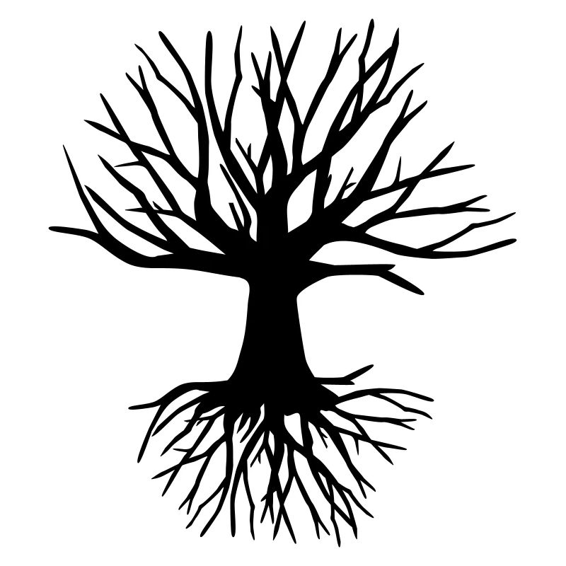 Baum und Wurzel
