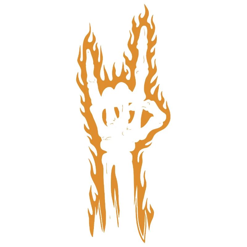 Fiery Rock Hand