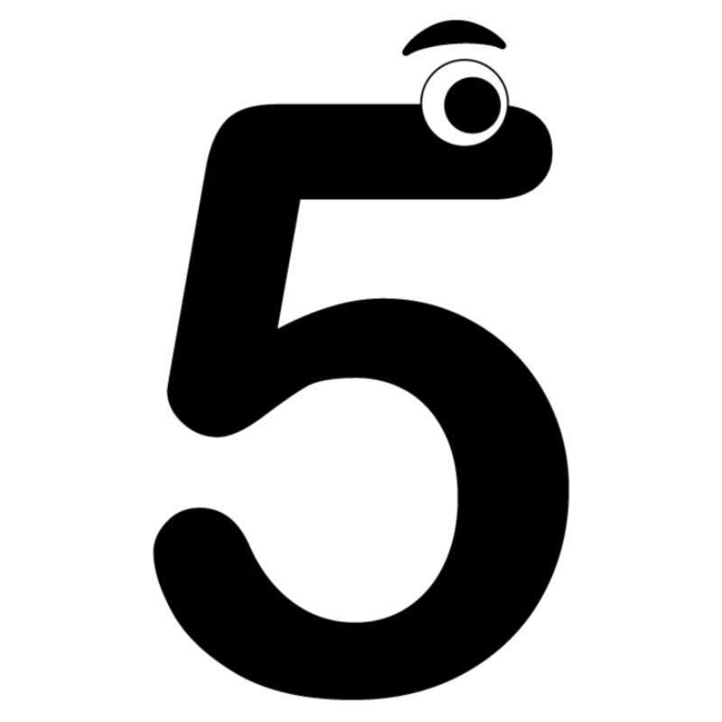 Number Five 5 Kids Birthday Learn Math
