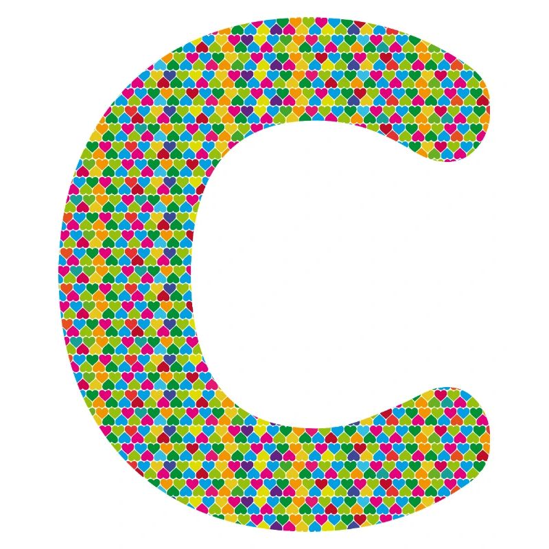 Coeur coloré C Design - Unique et élégant !