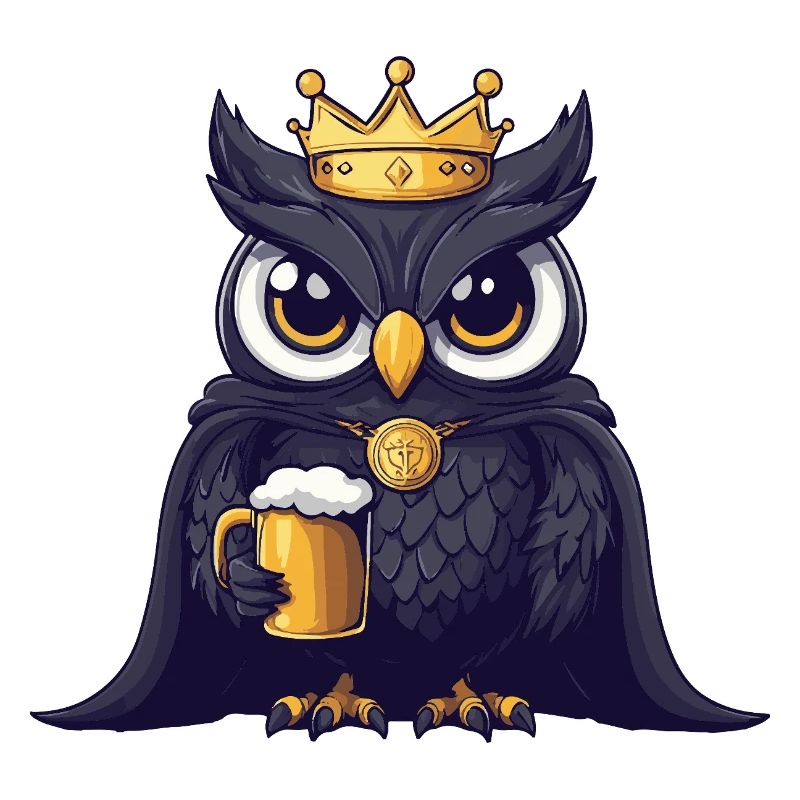 Eule Bier Lustig