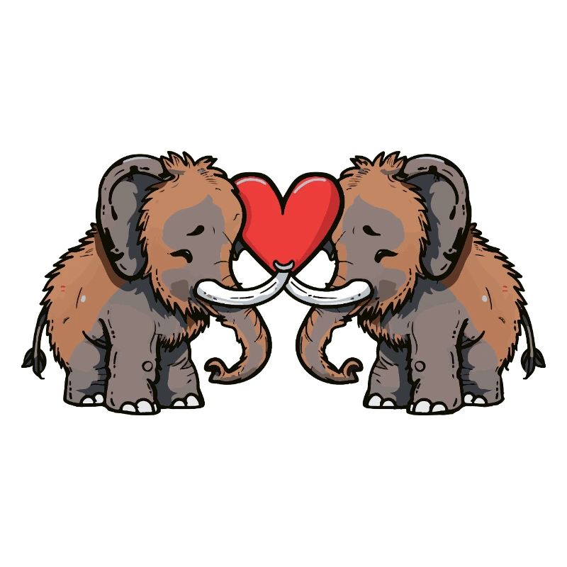 Couple mammouth Saint-Valentin
