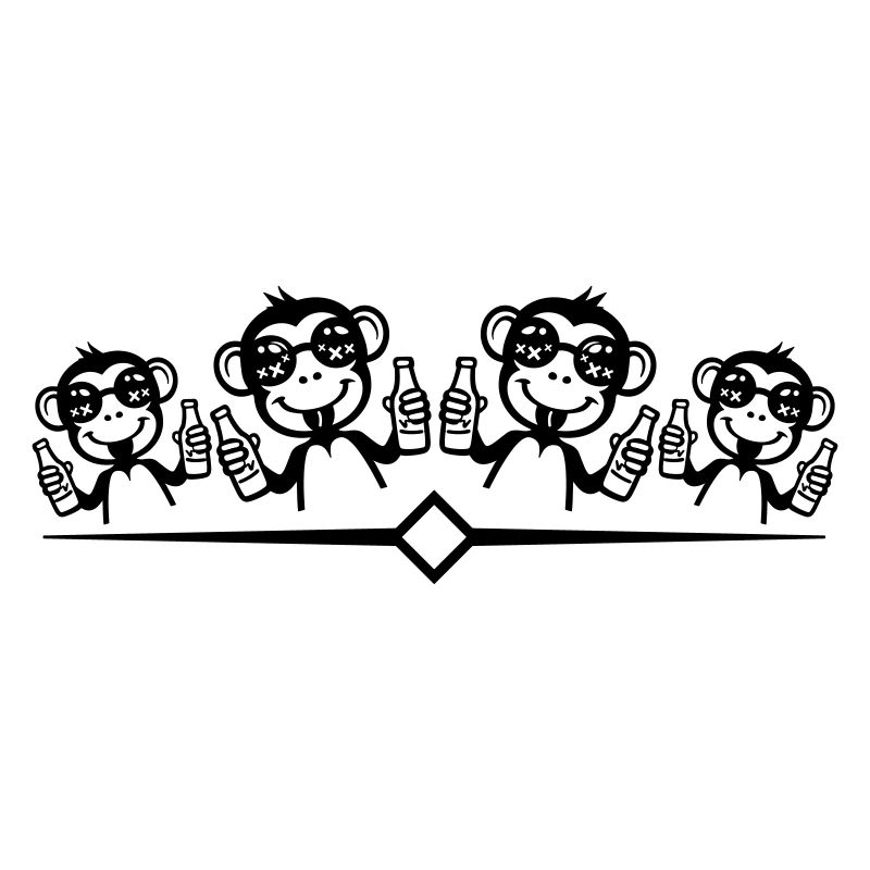 Monkey Party Team Funny