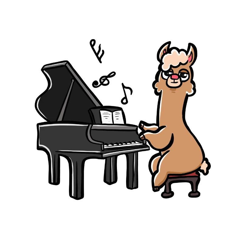 Lama spielt Klavier