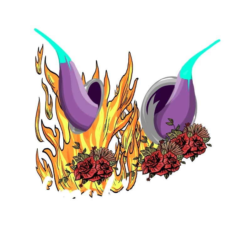 Flammes Devil Sans fumée chaud et rock coloré