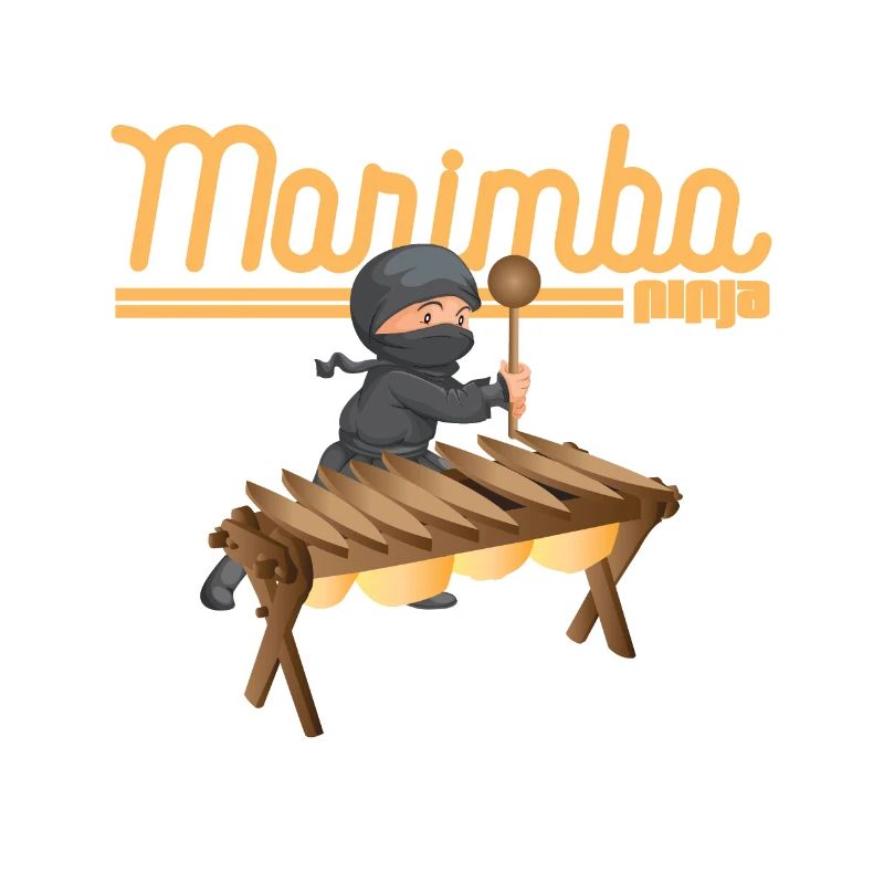 Funny Marimba Ninja Marching Band Percussion Gift