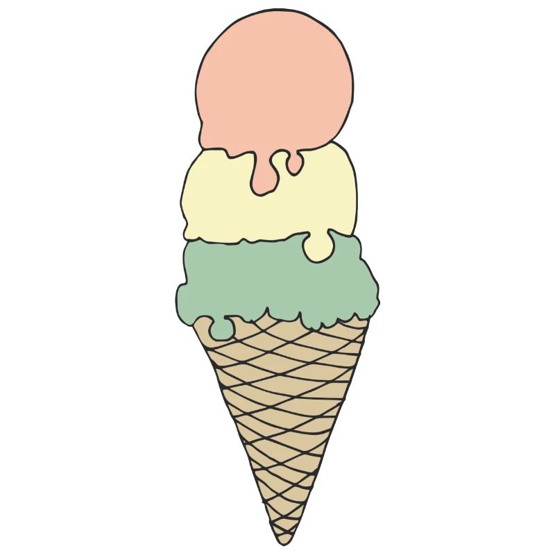 Design de crème glacée aux couleurs pastel pour la mode estivale