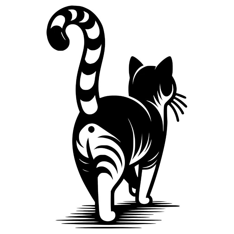 Pretty cat silhouette Simple and elegant