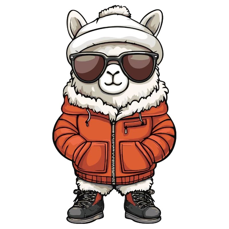 Alpaca Llama Winter Comic
