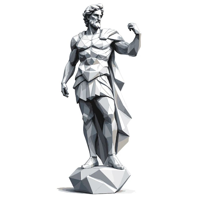 Griechischer Gott - Low Poly Design