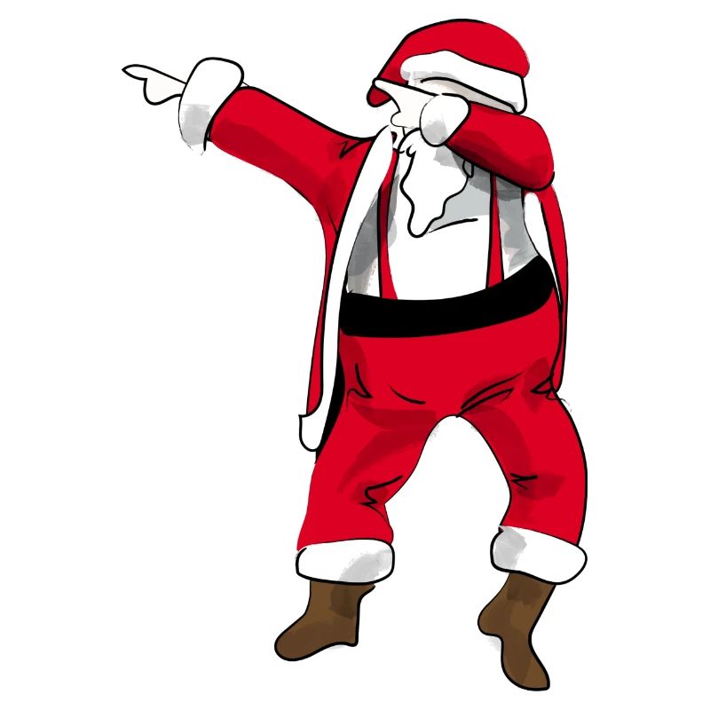 Weihnachten tupft den Weihnachtsmann