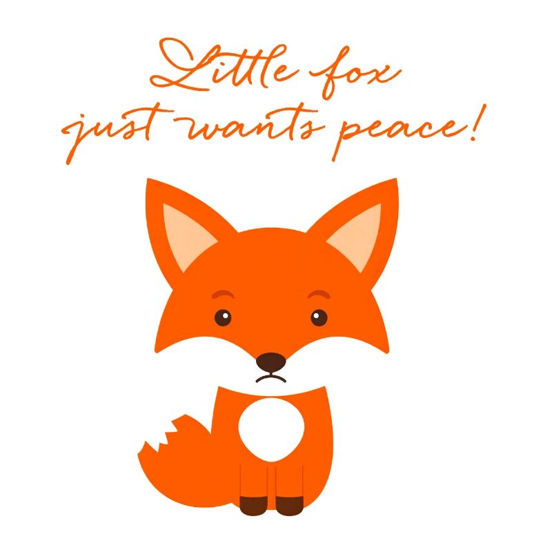 Fox, Peace, Little Fox, Illustration