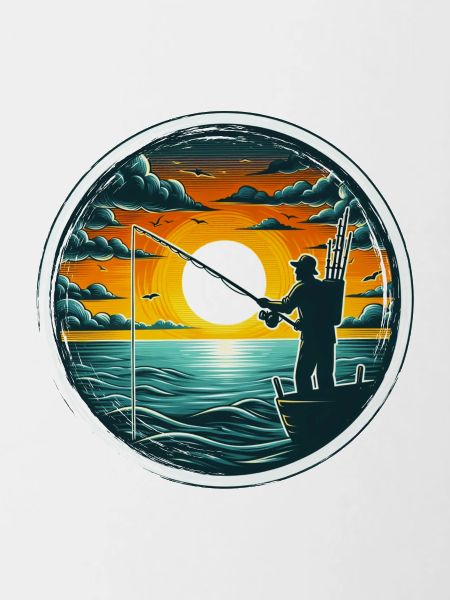 Sunset Angler - Fishing Gift Men
