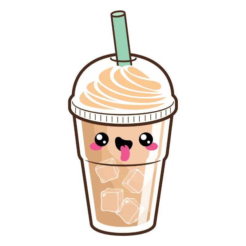 Café Latte Glacé Kawaii