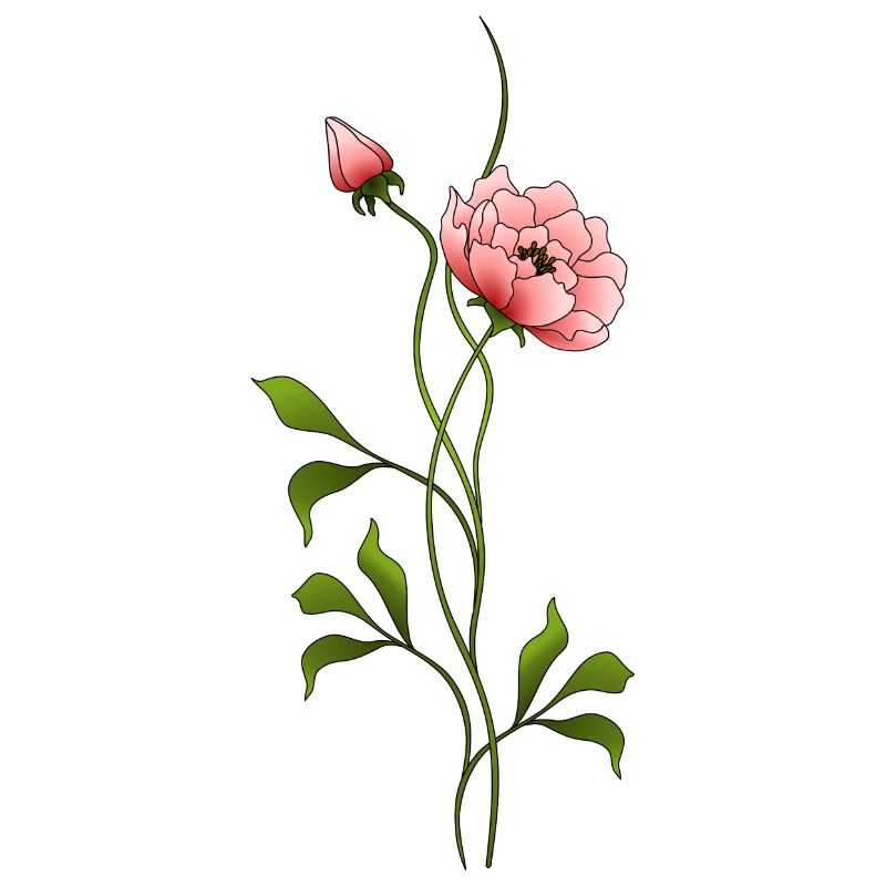 Fleur colorée