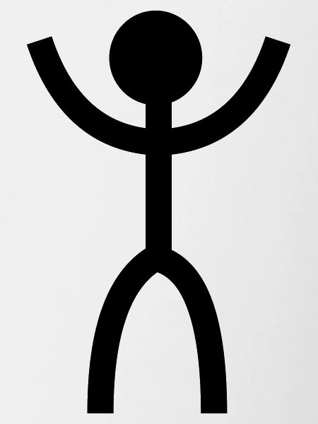 tshirt stickman debout