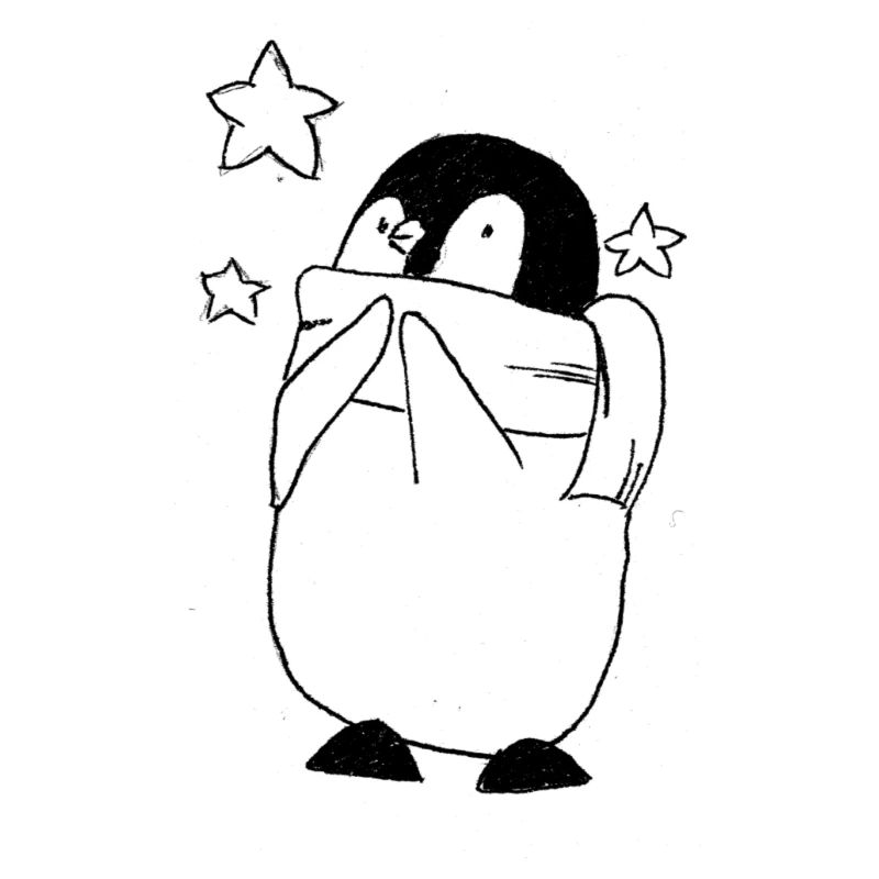 Pingouin avec étoiles