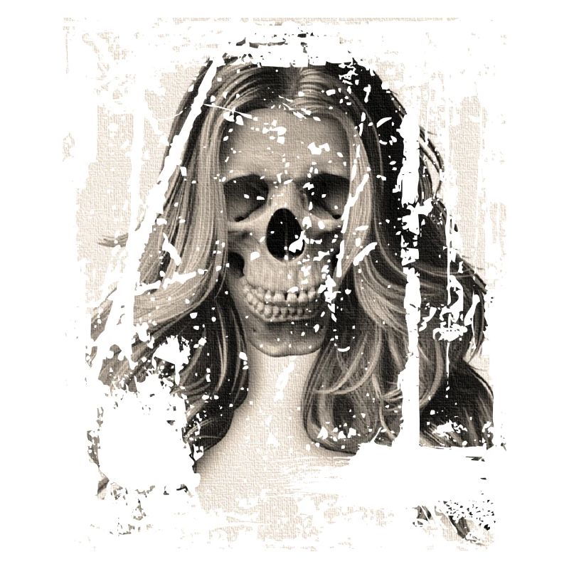 Skull Girl black'n'white