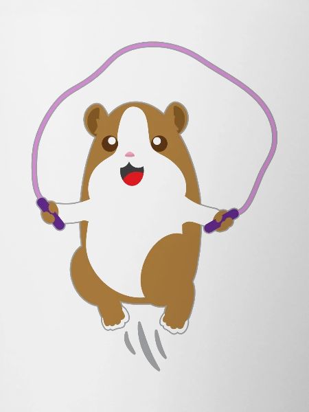 Kinder Hamster Tiershirt seilspringender Hamster