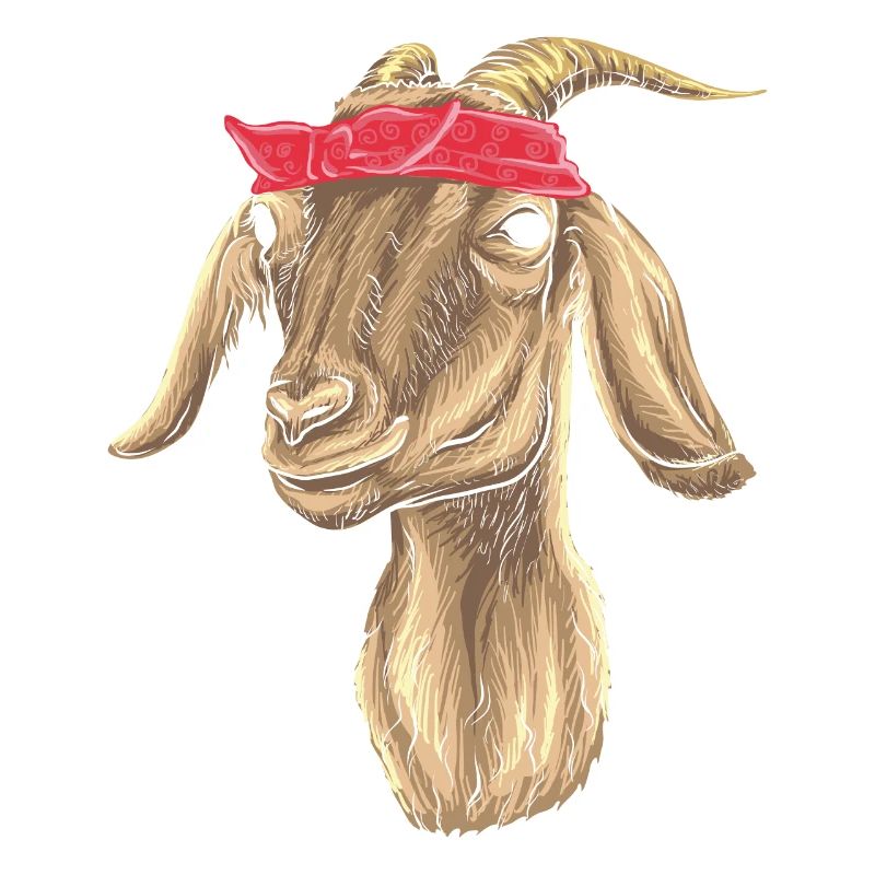 Ziege mit Bandana