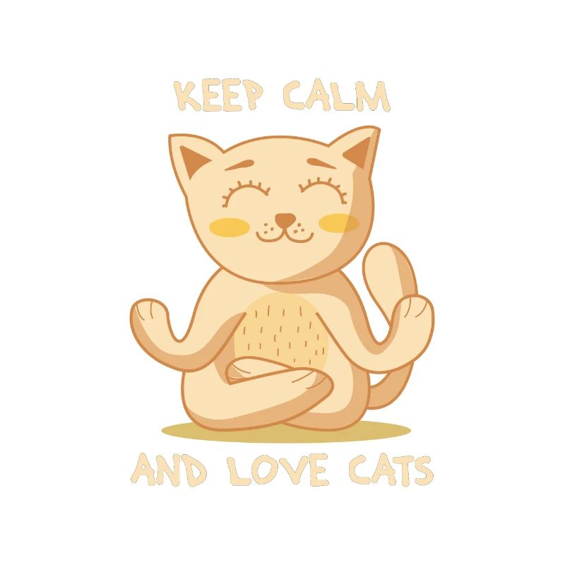 Keep calm and love cats Katze Kätzchen Geschenk