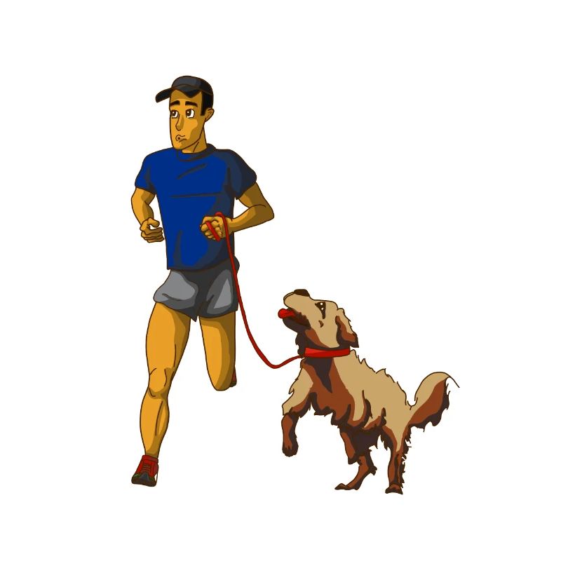 Running with dog