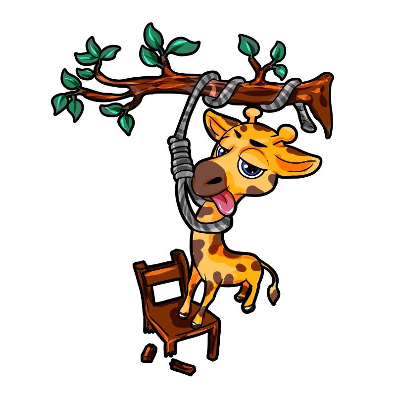 Giraffe Suizid Selbstmord Comic