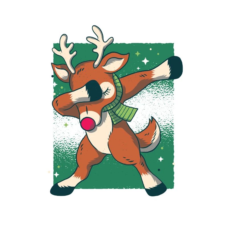Noël cool et moderne, cerf dansant