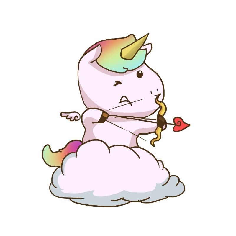 Amor Einhorn Cupid Einhörner Romantisch Niedlich