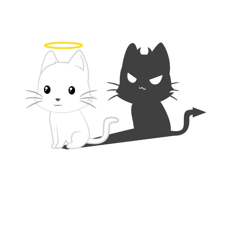 Cats TShirt - Angel Devil Tshirt
