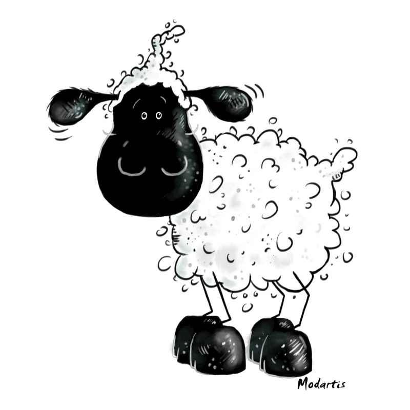 Cute sheep shirt design