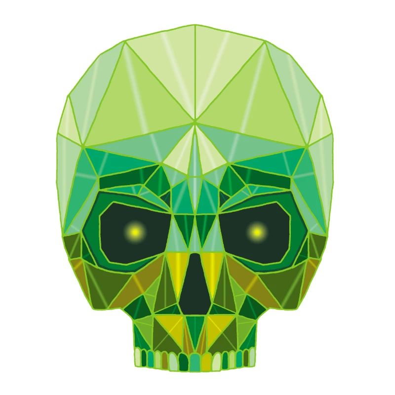 Emerald skull and crosses