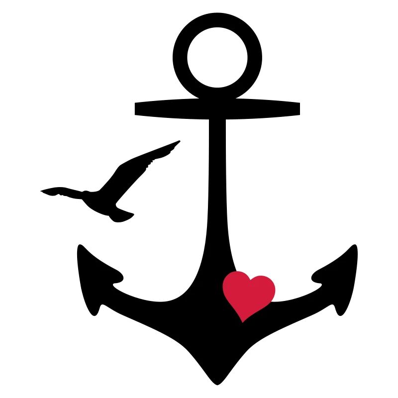 Mouette coeur d'ancre