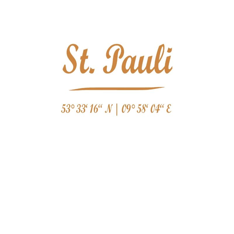 St. Pauli with coordinates Reeperbahn Hamburg