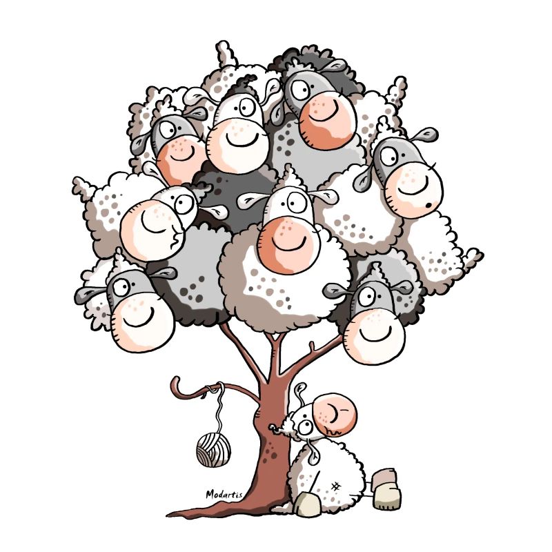 Funny Sheep Tree