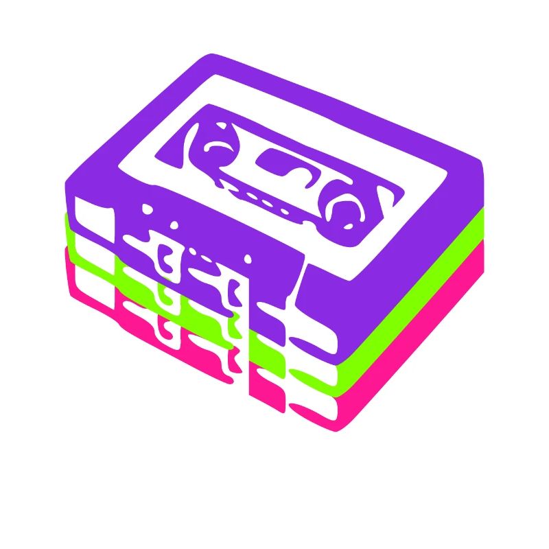 Cassettes de musique rétro Stack Mixtape 80s 90s