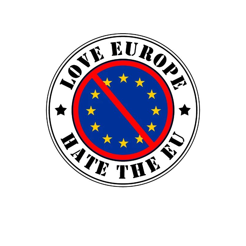 Anti EU - Love Europa Hate EU Stempel Brexit Dexit