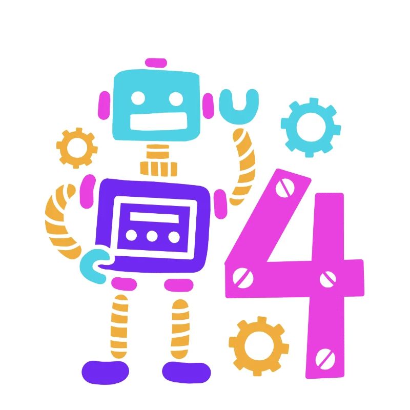 Robot 4e anniversaire 4 ans